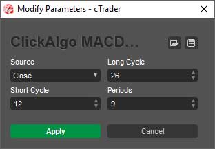 ctrader macd adjustable parameters